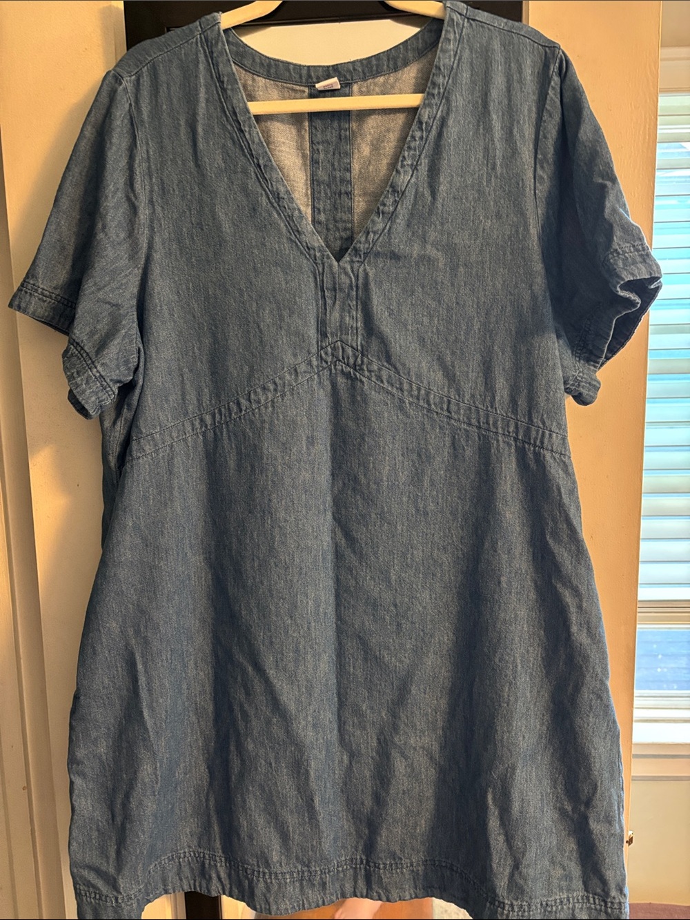 Old Navy Blue Denim V-Neck Tunic